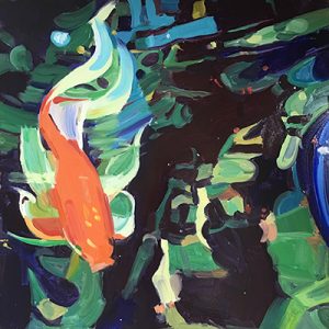 Barbara Hoogeweegen, ‘Goldfish', 2017, OIL ON PRIMED ALUMINIUM, 60cm x 60cm