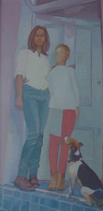 'Evie', 2014, OIL ON BOARD, 46.5 x 23cm