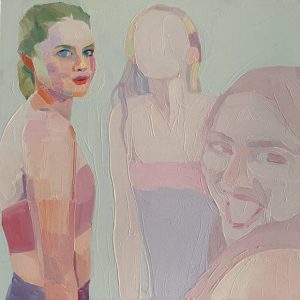 Barbara Hoogeweegen, 'Digital Burn 1', 2019, OIL ON BOARD, 40cm x 40cm