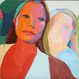 Barbara Hoogeweegen, 'Digital Burn 4', 2019, OIL ON BOARD, 40cm x 40cm
