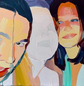 Barbara Hoogeweegen, 'Digital Burn 6', 2019, OIL ON BOARD, 40cm x 40cm
