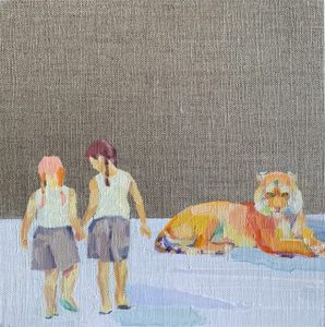 Barbara Hoogeweegen, 'Keep An Eye', 2020, OIL ON LINEN CANVAS BOARD, 20cm x 20cm