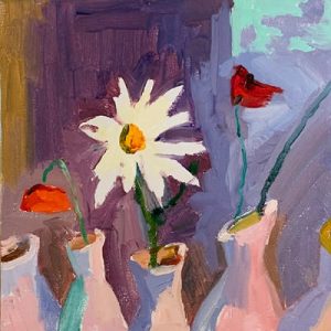 Barbara Hoogeweegen, ‘Wild Flowers’, 2021, Oil on canvas board. From the series 'Still life and landscape'