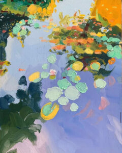 Barbara Hoogeweegen, ‘The Last Water Lily', Oil on primed wood panel. From the series 'Still life and landscape'