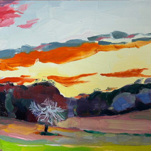 Barbara Hoogeweegen, ‘Dusk’, 2025, Oil on board. From the series ‘Vivid Colour'