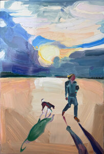 Barbara Hoogeweegen, 'Early Wind’, 2024, Oil on board. From the series ‘Vivid Colour'.