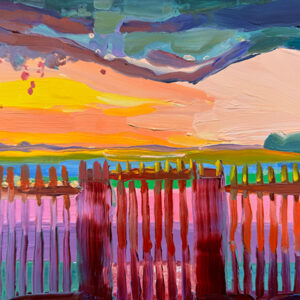Barbara Hoogeweegen, ‘It's not always Pink’, 2024, Oil on board. From the series ‘Vivid Colour'.