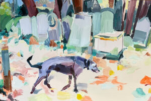 Barbara Hoogeweegen, ‘John’, 2025, Oil on board. From the series ‘Vivid Colour'