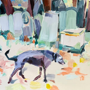 Barbara Hoogeweegen, ‘John’, 2025, Oil on board. From the series ‘Vivid Colour'