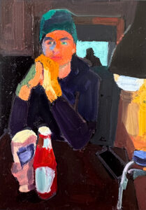 Barbara Hoogeweegen, 'Burger Ben’, 2026, Painting, Oil on gesso board. From ‘Into The Night'.